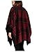 Ike Behar Reversible Fashion Wrap - Black/Wine - 100% Polyester - Women's Scarf