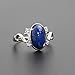 Jiangtao 925 Sterling Silver Elena's Daylight Ring The Vampire Diaries Lapis Lazuli Jewelry Women Girl Gift Ring (Blue, 6)