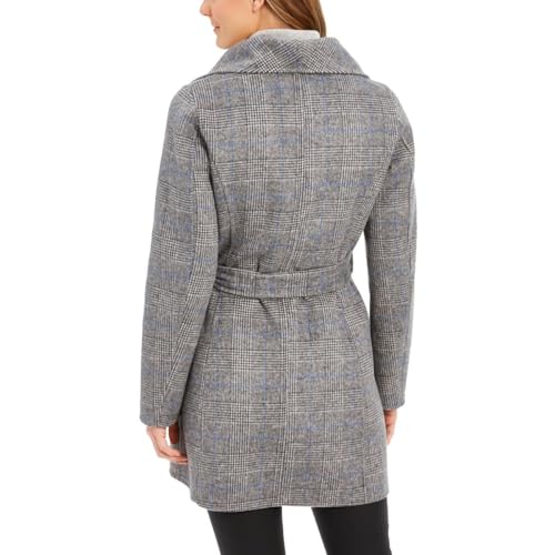 Image of TAHARI Women's Double-faced Luxury Soft Wool Blend Peacoat- Wrap Wool Coat With Removable Belt