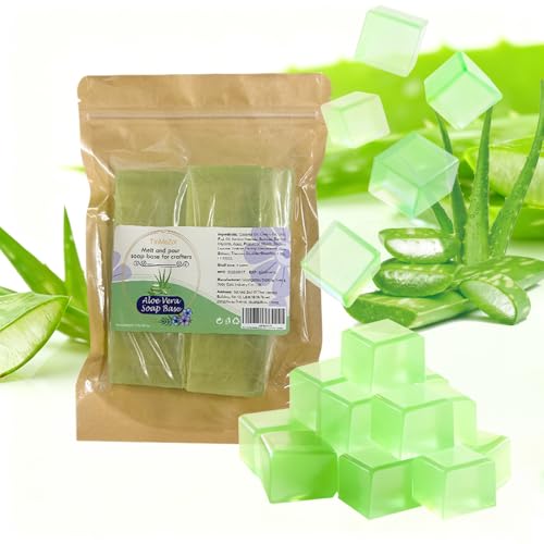 Aloe Vera Soap Base Bar, Melt and Pour Soap Base for Soap Making 1 LB