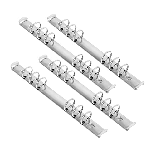 4 carpetas de accesorios de oficina, cuaderno en espiral, clip creativo, suministros de papelería, organizador creativo de artículos de papelería, acero inoxidable, redondo, A5