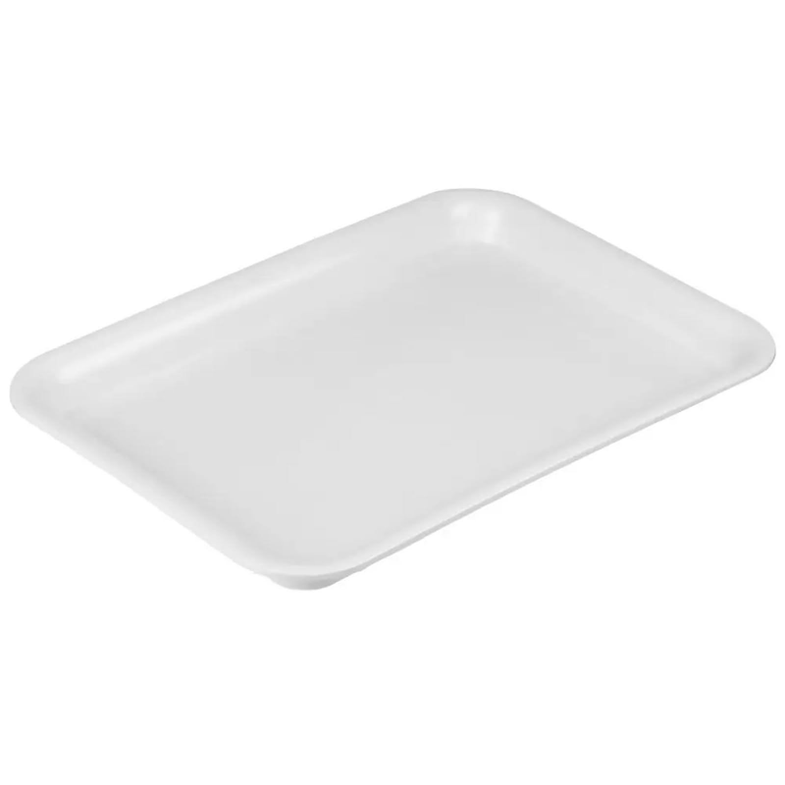 Soucoupe rectangulaire blanche 35x25 cm en plastique robuste pour pot