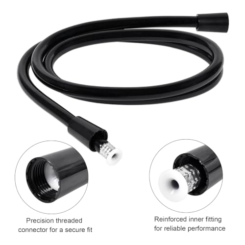 Image of Eagles RV Shower Head with Hose - Black,5Ft Hose Non-Metallic Outdoor RV Shower Kits Replacement with Pause Function for RVs, Fifth Wheels, Motor Homes, Travel Trailers, Campers, Boats