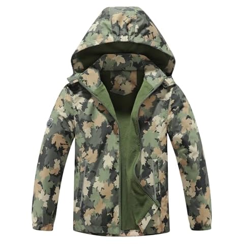 MGEOY Boys Girls Rain Jackets Lightweight Waterproof Hooded Raincoats Windbreakers for Kids 4-12Y Cover