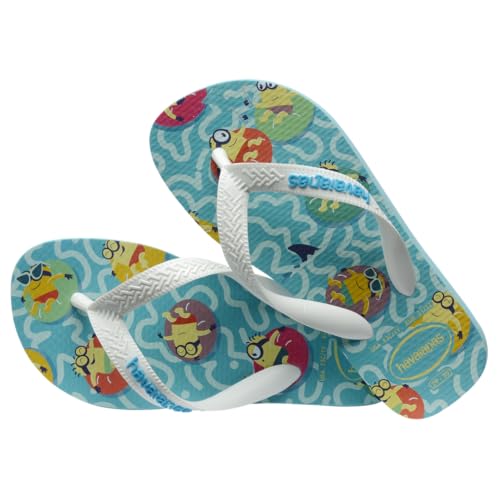 Havaianas Kids Minions Flip Flops, Kid's Character Sandals, Traditional Blue/White, 2Y Big Kid4