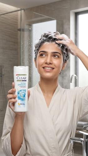 Image of Clear Anti-Dandruff Shampoo Extra Strength with 10X Super Vitamins, Scalp Strengthening Formula to Prevent Dandruff, Deep Clean & Fresh Hair for Men & Women, 300 ml