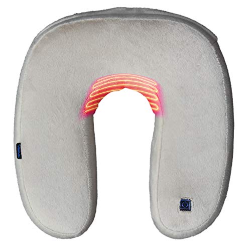 Almohada de viaje con memoria y calor recargable