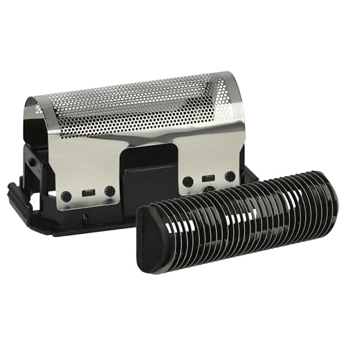 vhbw 1x Bloque cuchillas, 1x lámina con marco compatible con Braun Synchron 5212, 5213, 5211 afeitadora - Paquete combi negro plata