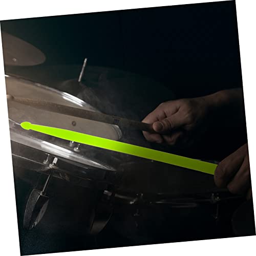 Baquetas luminosas TOYANDONA, 2 piezas, verde fluorescente, con punta de nailon, para batería, práctica y conciertos miniatura 7