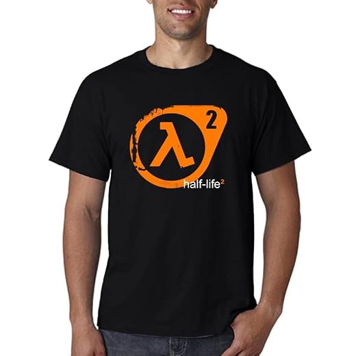 Half Life 2 Logo Black T-shirt Mens Tshirt S to 3XL