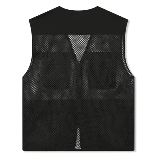 Image of AOTORR Men's Utility Fishing Vest Lightweight Outdoor Work Safari Travel Multi Pockets Waistcoat Jacket