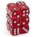 Translucent 16mm d6 Red w/White Dice Block 12 pipped dice