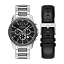 Silver/Black Leather Gift Set