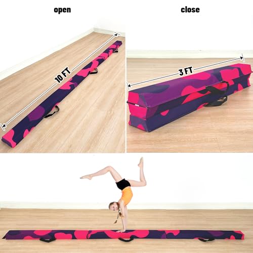 Image of Marfula 6 FT / 8 FT / 9 FT Folding Gymnastics Beam Foam Balance Floor Beam