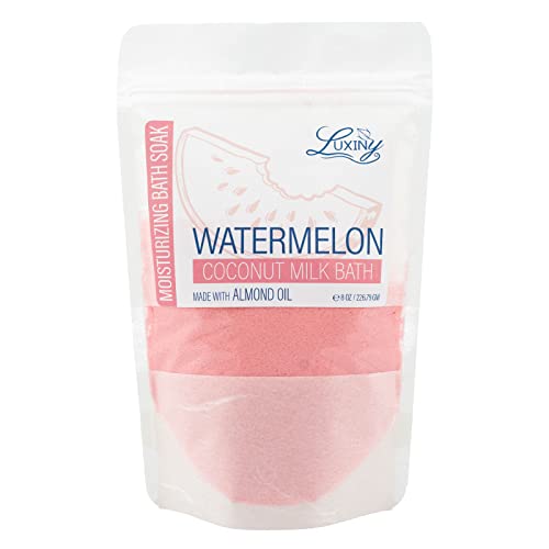 Luxiny Vegan Milk Bath Soak Made With Moisturizing Coconut Milk Powder & Sweet Almond Oil For A Bath Bomb Dust Soothing Fizz & Relaxing Soak, 8 Oz. (Watermelon) #TOP8