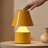 AUGE LIGHT Mini Tap Lamp, Touch Control Night Light, Type-C Rechargeable Cordless Table Lamp, for Bedroom, Living Room, Kids’ Gift, Yellow