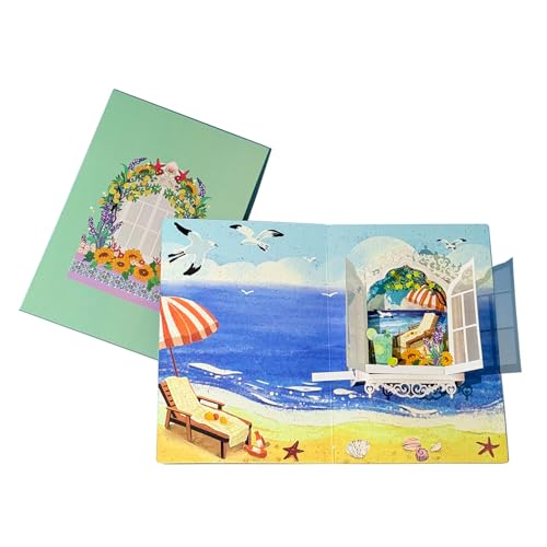 Carte de vœux bouquet de fleurs 3D Pop Up avec enveloppe pour Merci