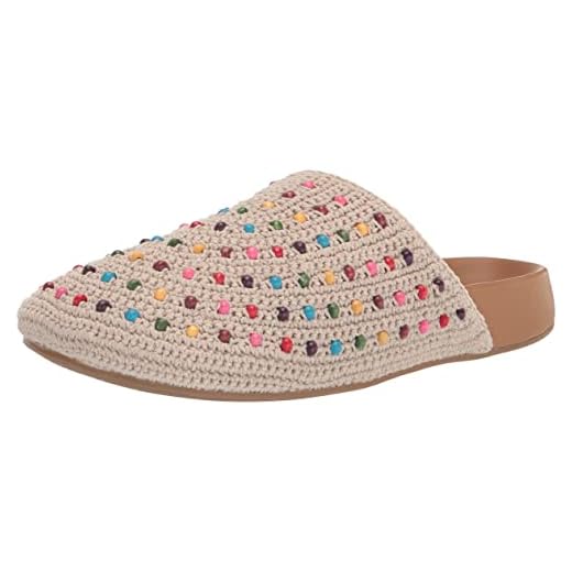 The Sak Bolinas Clog Shoe - Women's Slip On Sandal for Indoor & Outdoor Use, Comfortable Mule Shoes, Ecru Multi Beads