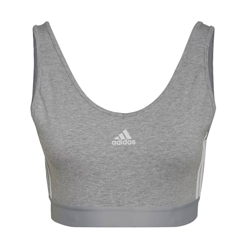 Haut court 3 bandes adidas femme avec coussinets amovibles