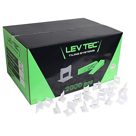 LEVTEC Bulk Package 1/16" Tile Leveling System Clips (2000pc)