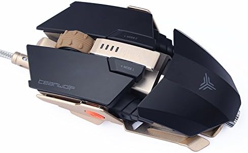 TEAMWOLF Gaming Mouse USB Wired Gaming Mice with 4000 DPI Sensor Comfortable Grip RGB LED Multi Colors Lights and 7 Customizable Buttons