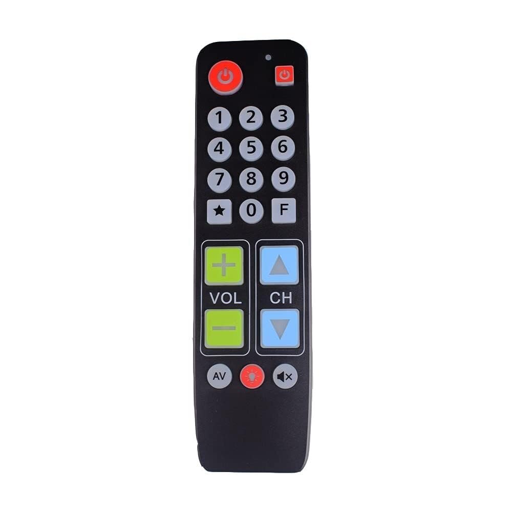 Telecomando con 21 grandi tasti per TV, VCR, DVD, STB, DVB TV-BOX, telecomando facile da usare con retroilluminazione, per persone anziane