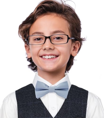 Image of Pre-Tied Adjustable Solid Tuxedo Bow Tie for Boys and Men