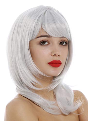 WIG ME UP - 3003-001 Lady Wig shoulder-length medium long layered straight hair very light white-ish gray - Image 2