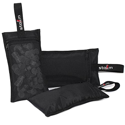 STOZM Multifunctional Weightbag - Ideal for Sandbags, Cable Pulley Machines and LAT Pull Down Machines - Pack of 3 420 PU Silk Weightbags for Home Gym Workout with Weightcoins