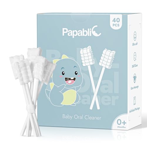Papablic Baby Tongue Cleaner, Baby Oral Cleaner, Disposable Infant Mouth Cleaner Newborn, Upgrade...