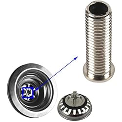 Fregadero Piedra Artificial Qrity Lavabo de Cerámica de 70 mm Tornillo de Perno Extendido Fregadero de Cocina Cesta Colador Tornillo de Tapón para Mármol Lavabo de Piedra de Cuarzo Artificial