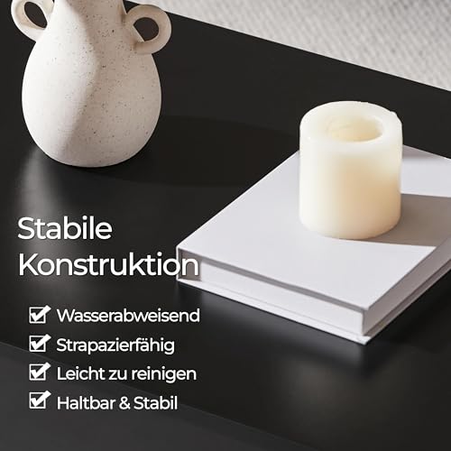 Yaheetech Couchtisch, Höhenverstellbarer Wohnzimmertisch, Schwarz, 98x50cm – Ansicht 8