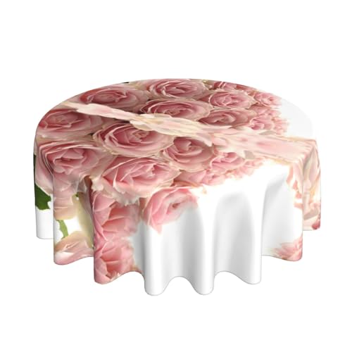 Nappe de table ronde抗皱 polyester finie la corvée du repassage - 7