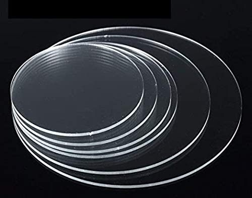 BIGMALL 10MM Transparent/Clear Acrylic Sheet Circle Perspex Plexiglass [Diameter : 6 Inch, 8 Inch, 10 Inch, 12 inch ] (8 INCH Diameter x 2 pcs)