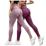 Confezione da 2 leggings sportivi da donna, elastici per la pancia, comodi, a vita alta, leggings sportivi da donna con controllo della pancia, leggings da donna, opachi, per sport, yoga, palestra