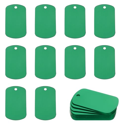 Etiquetas rectangulares de aluminio para herramientas de estampado de joyas, 48 unidades