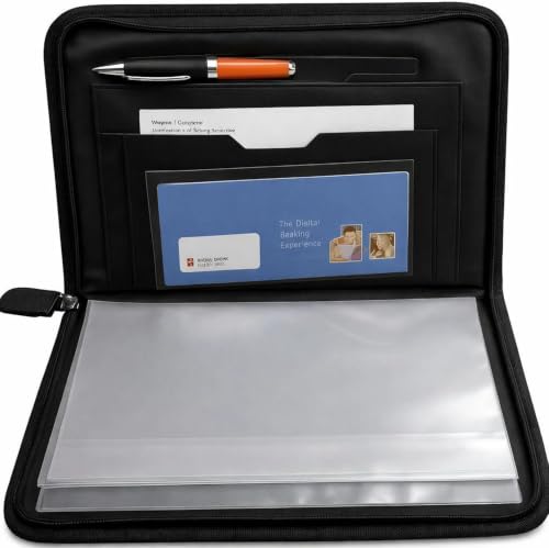 Image of Premium A4 20 Leaf Zipper Document File Folder | High Quality PU Leather File Organizer for Documents | File Folder for Documents | A4 Document File Bag | Certificate Holder File | Resume