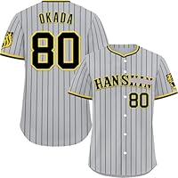 阪神タイガース チャンピオン レプリカ ユニフォーム 岡田彰布＃80☆新品☆Ｌ 阪神タイガース チャンピオン・エンブレム付ユニフォーム 岡田