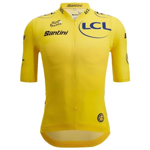 Maillot Santini Tour de France 2025 jaune S respirant à manches courtes