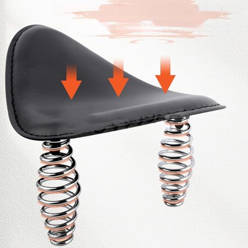 Soporte de Asiento Moto de 5" con Amortiguación Elevada para Conducción Custom en Chopper 4