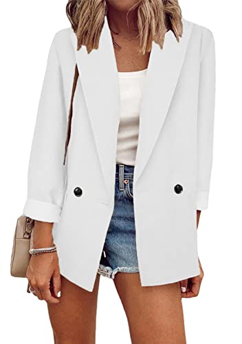 Image of Women Casual Loose Fit Long Sleeve Blazer Cardigan Fashion Plus Size Work Blazer