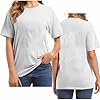 White Personalised Gifts for Women Front Back Printed Custom T Shirt Customised Short Sleeve Solid Loose Funny Tee Top Music Fans & Fashion Trendsetters Size 18 #3