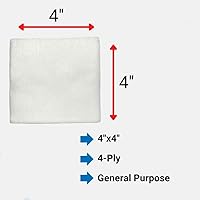 Vista 4 de AMD-Ritmed Esponjas no tejidas, no estériles, esponjas de gasa, para limpieza, preparación y aderezo, altamente absorbentes y con menos pelusa, 4 x