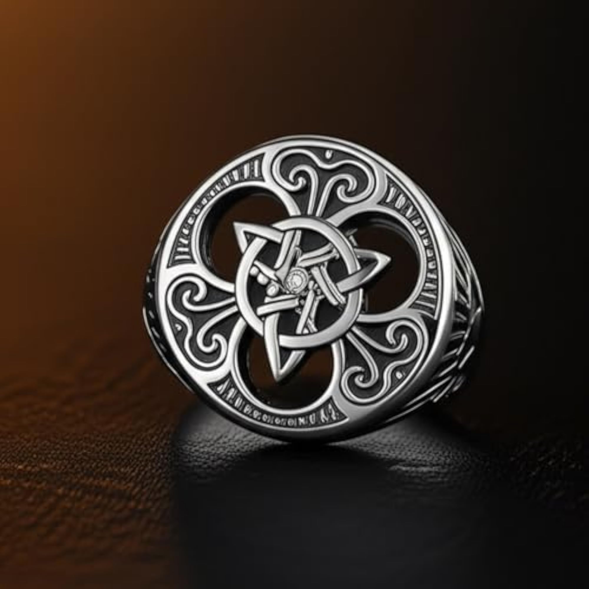 Royal Series Trinity Sun Ring, Stainless Steel Statement