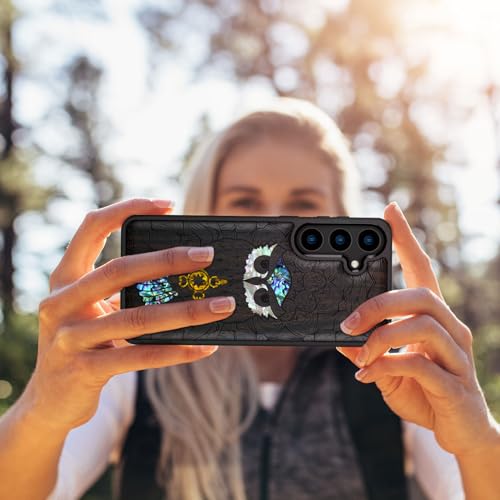 Coque Galaxy S24 Plus bois de luxe sculpté et incrustation nacre