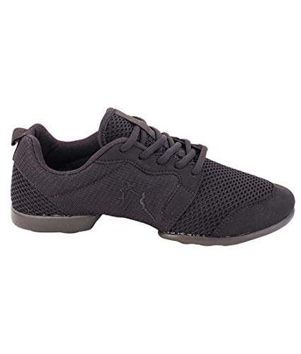 Very Fine Unisex Dance Sneakers - VFSN024 and Foldable Brush Bundle - Black - 11 Women/10 Men2