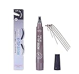 CREA CEJAS NATURALES Y PERFECTAS: El lápiz para cejas crea un aspecto natural y duradero, y las cejas modeladas, que representan contornos faciales perfectos, no son fáciles de quitar, secar con secador contra el color refleja tu belleza.