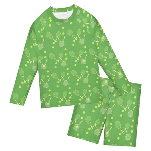 Baseball Sports Toddlers and Baby Boys' Swimsuit Trunk and Rashguard Set B0404862