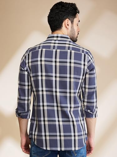 Image of Being Human Beige Slim Fit Regular Collar Men's Shirt Clothing