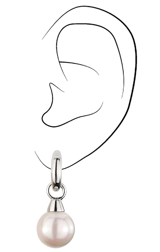 Traveller Orecchini a clip – Gancio – 14 mm perla, Perla